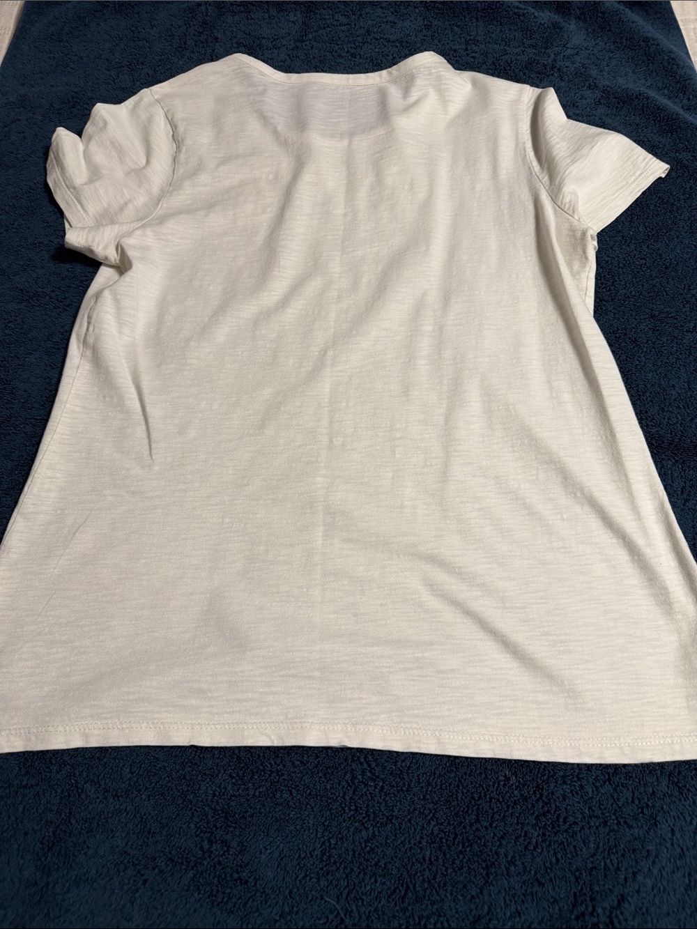 Coldwater Creek White Short-Sleeve Tee with Embroidered Yoke - Picture 6 of 6